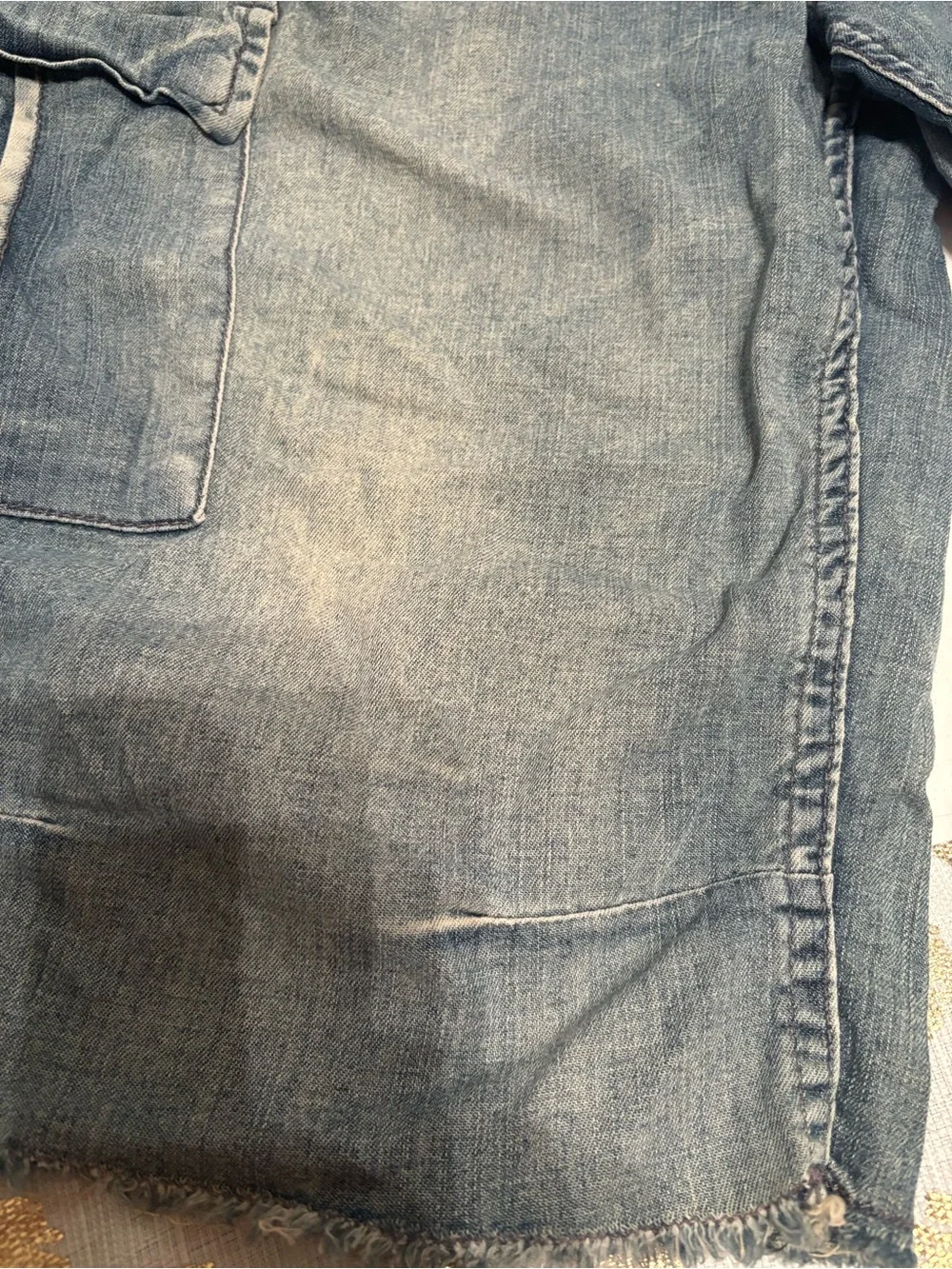 Vintage Echo Unlimited The Rhino Hang Em High Denim Shorts-size 38